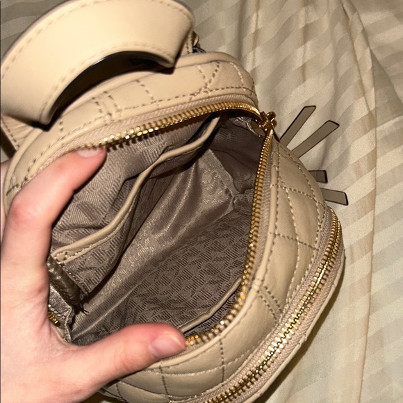imitation michael kors mini backpack abbey mini Pearl Grey Studded Extra Small Sweet Purseonality Despite this Michael Kors Quilted Beige Mini